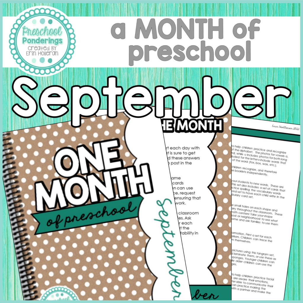 September Preschool lesson plans