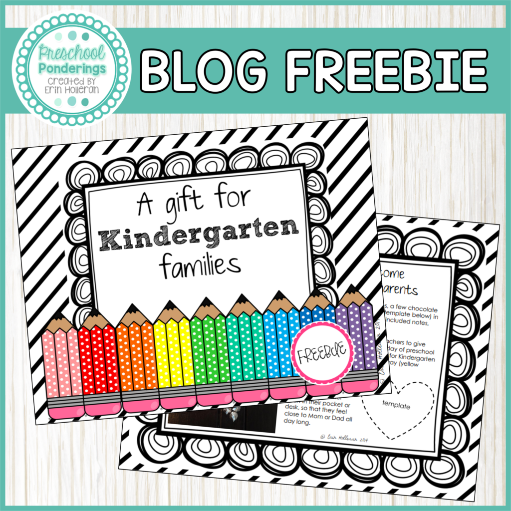 first day of kindergarten gift free