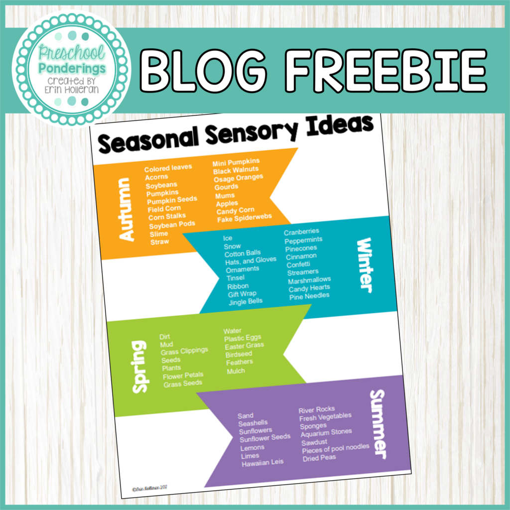 Seasonal sensory idea list free