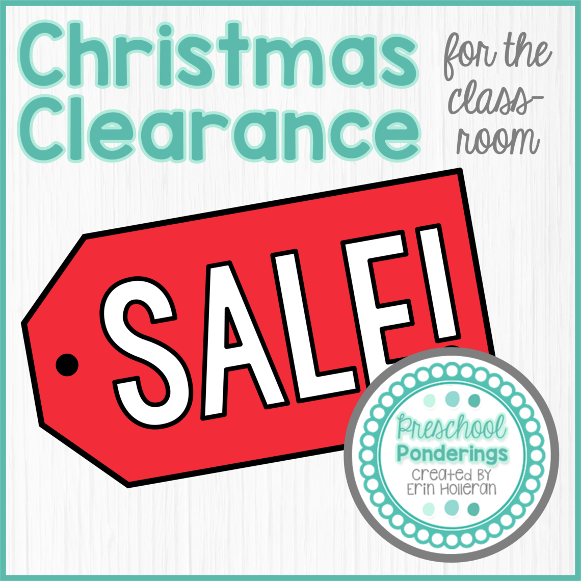 Christmas clearance for preschool