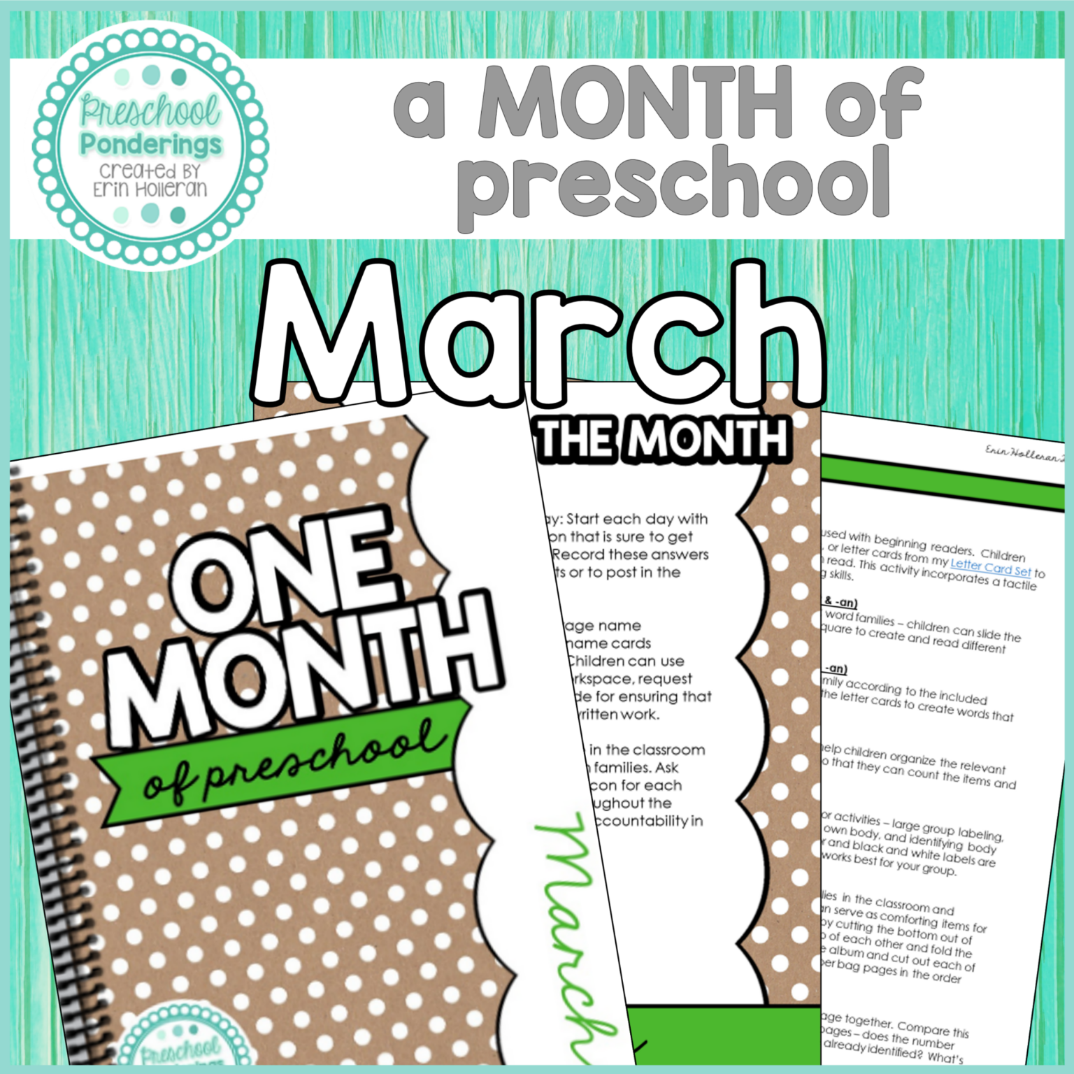 Monthly Preschool Plans - Printable Preschool Lesson Plans