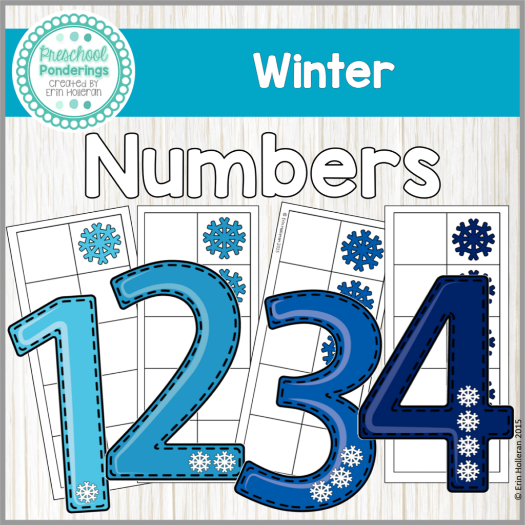 numbers for preschool math centers