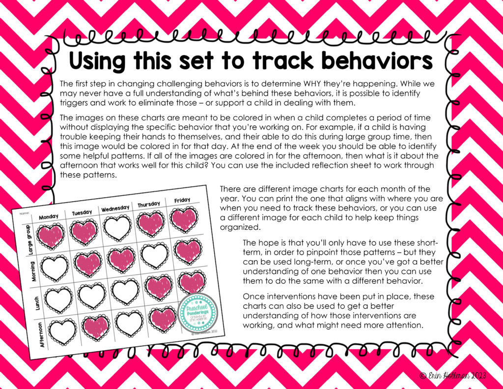 preschool behavior chart free