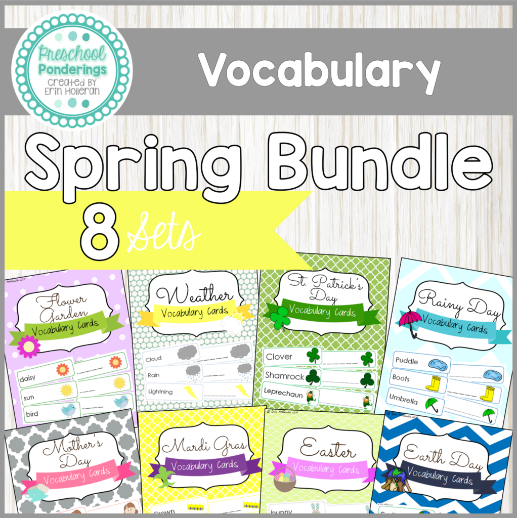spring vocabulary card printable