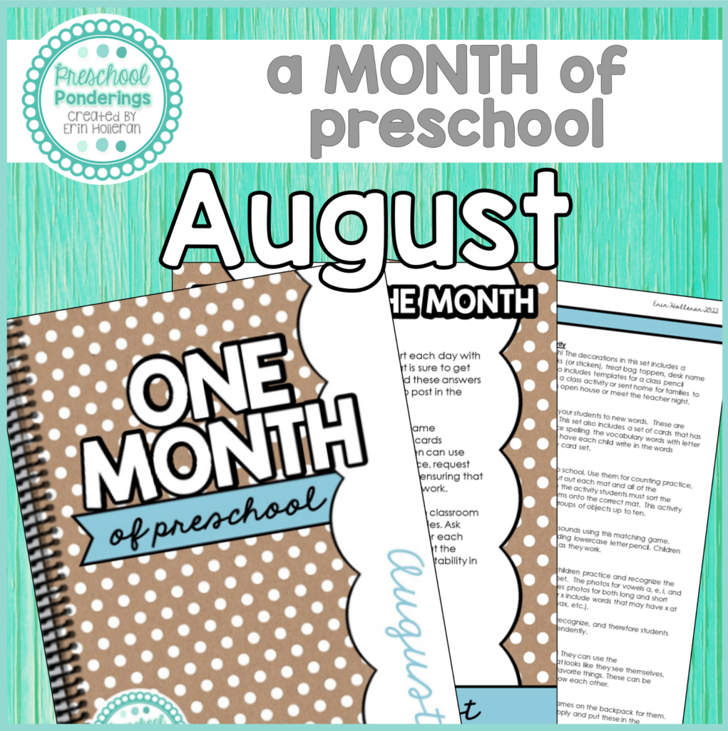 august preschool lesson plans