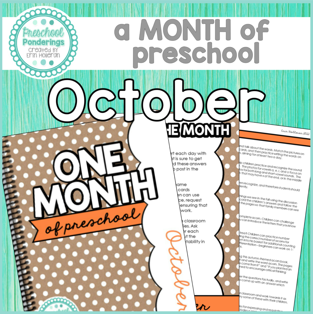 October preschool activities