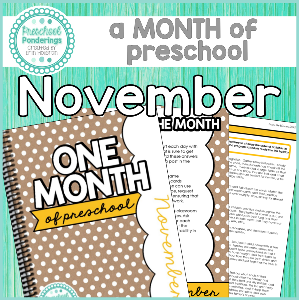 November preschool activities