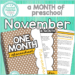 November preschool lesson plans