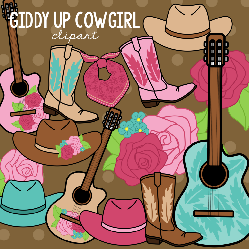 country music cowgirl clipart