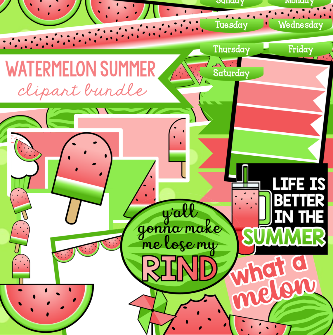 Watermelon Summer Clipart