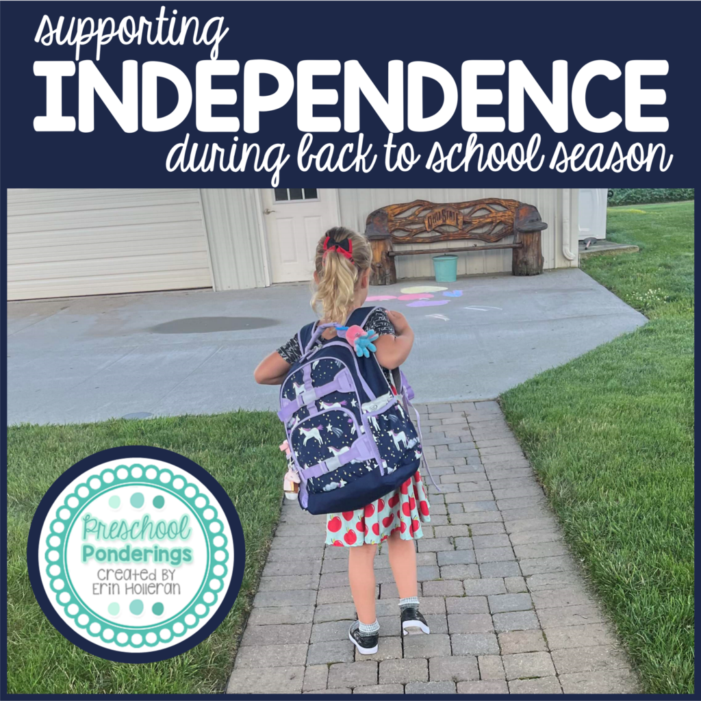 Back to school independence